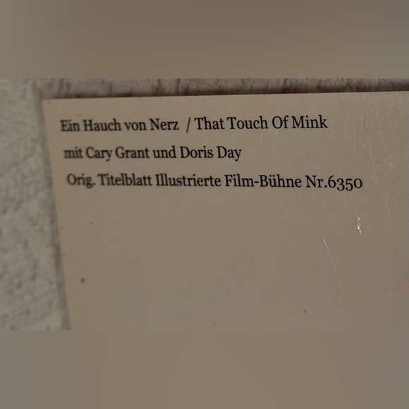 Vintage post card - unused. German post card for 1962 Cary Grant & Doris Day. - Picture 5 of 6